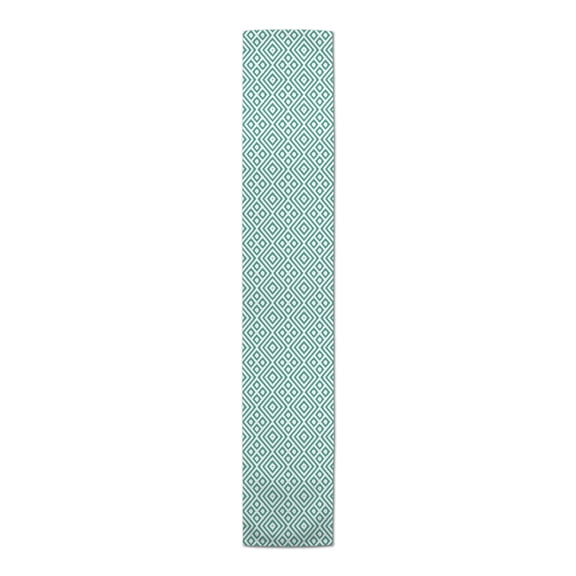 Creative Products Ikat Pattern Teal 16x72 Poly Twill Table Runner