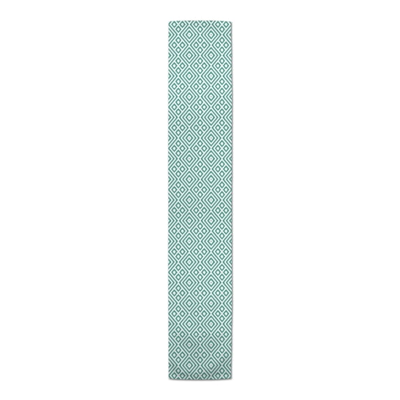 Creative Products Ikat Pattern Teal 16x90 Poly Twill Table Runner