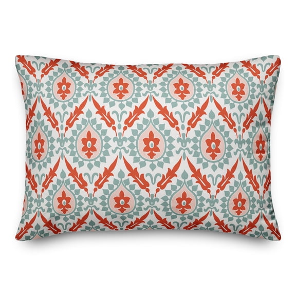 Creative Products Ikat in Blue and Red 14x20 Spun Poly Pillow