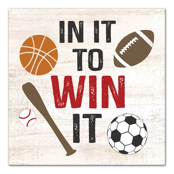 Creative Products In It To Win It 20x20 Canvas Wall Art