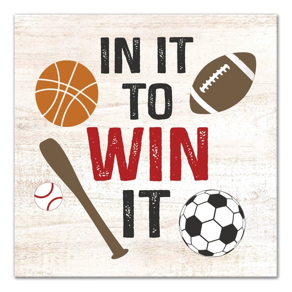 Creative Products In It To Win It 24x24 Canvas Wall Art