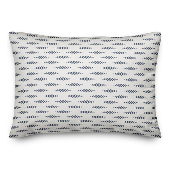 Creative Products Indigo Leaf Pattern 14x20 Indoor / Outdoor Pillow