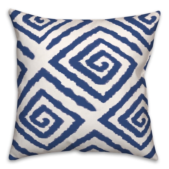 Creative Products Indigo Watercolor Geo 16 x 16 Spun Poly Pillow