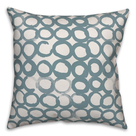 Creative Products Ink Circles in Blue 16x16 Spun Poly Pillow