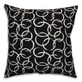 thumbnail image 1 of Creative Products Ink Rings in Black 16x16 Spun Poly Pillow, 1 of 2