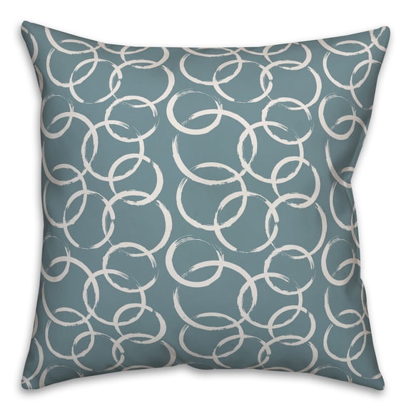 Creative Products Ink Rings in Blue 16x16 Spun Poly Pillow