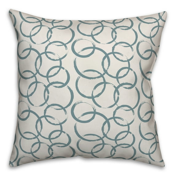 Creative Products Ink Rings in Blue 16x16 Spun Poly Pillow
