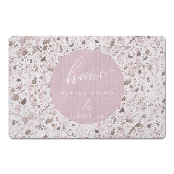 Creative Products Ink Splatter Memories Taupe 18 x 27 Floor Mat