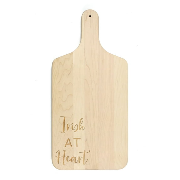 Creative Products Irish At Heart 8 x 17 Maple Paddle Cutting Board