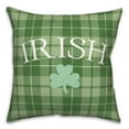 thumbnail image 1 of Creative Products Irish Clover Green Plaid 16 x 16 Spun Poly Pillow, 1 of 3
