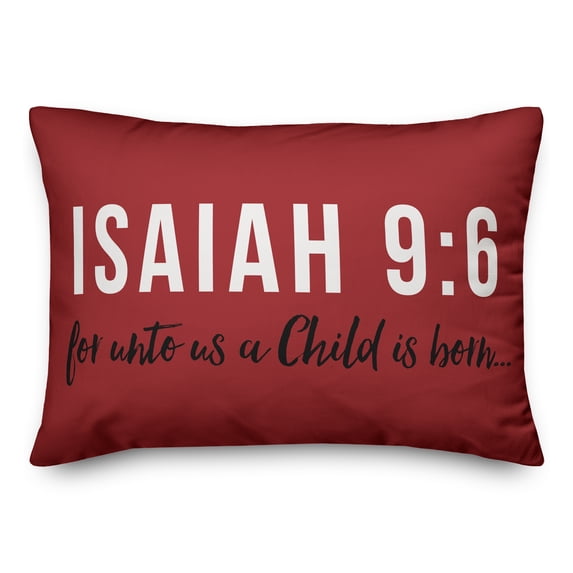 Creative Products Isaiah 9:6 14x20 Spun Poly Pillow