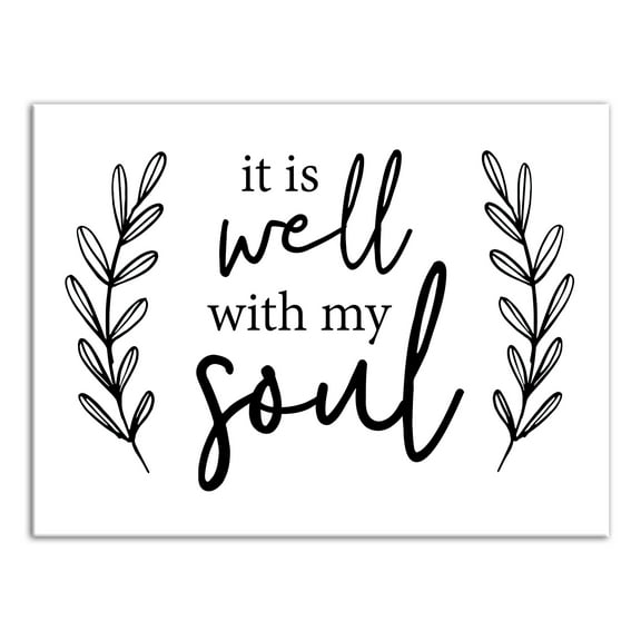 Creative Products It is well with my soul 30x40 Canvas Wall Art