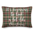 thumbnail image 1 of Creative Products It's Beginning To Look A Lot Like Christmas in Tartan Plaid 14x20 Spun Poly Pillow, 1 of 2