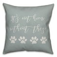 thumbnail image 1 of Creative Products It's Not Home Without Paw Prints 18x18 Spun Poly Pillow, 1 of 3