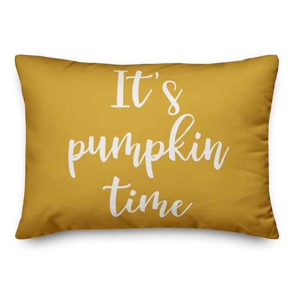 Creative Products It's Pumpkin Time in Mustard 14 x 20 Spun Poly Pillow