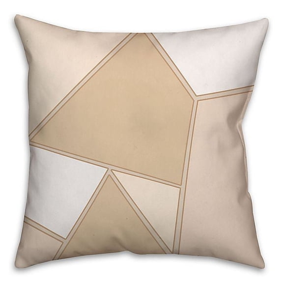 Creative Products Ivory Block Pattern 16x16 Throw Pillow