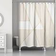 thumbnail image 1 of Creative Products Ivory and Gold Color Blocking 71x74 Shower Curtain, 1 of 1