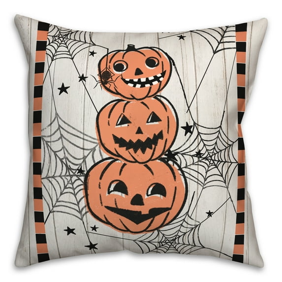 Creative Products Jackolantern Stack 18 x 18 Spun Poly Pillow