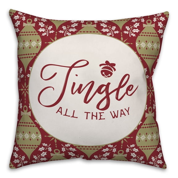Creative Products Jingle All The Way 18x18 Spun Poly Pillow