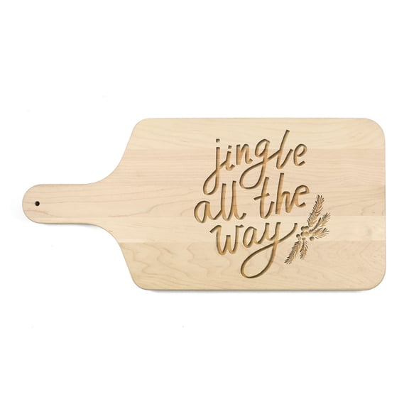 Creative Products Jingle all the Way 17 x 8 Maple Paddle Cutting Board