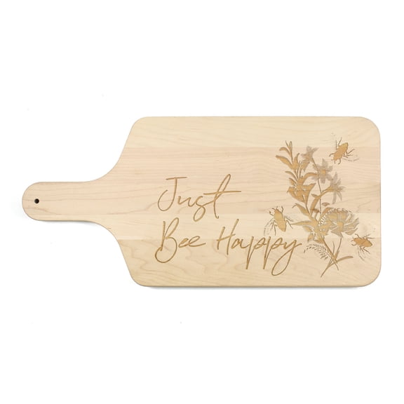 Creative Products Just Bee Happy 17 x 8 Maple Paddle Cutting Board