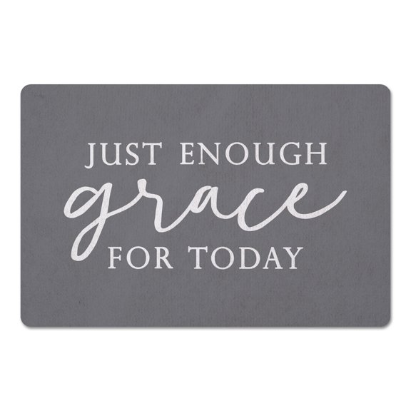 Creative Products Just Enough Grace Gray 27x18 Floor Mat