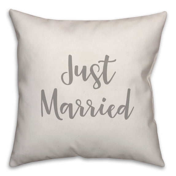 Creative Products Just Married 16x16 Spun Poly Pillow