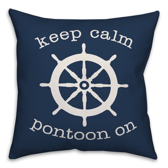 Creative Products Keep Calm And Pontoon On 18x18 Indoor / Outdoor Pillow