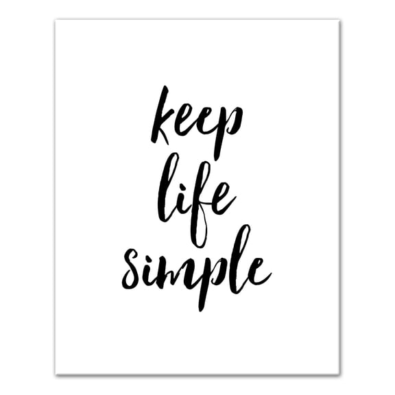 Creative Products Keep Life Simple 8 x 10 Canvas Wall Art