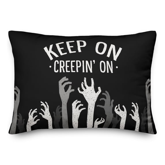 Creative Products Keep on Creepin on Zombies 14x20 Spun Poly Pillow