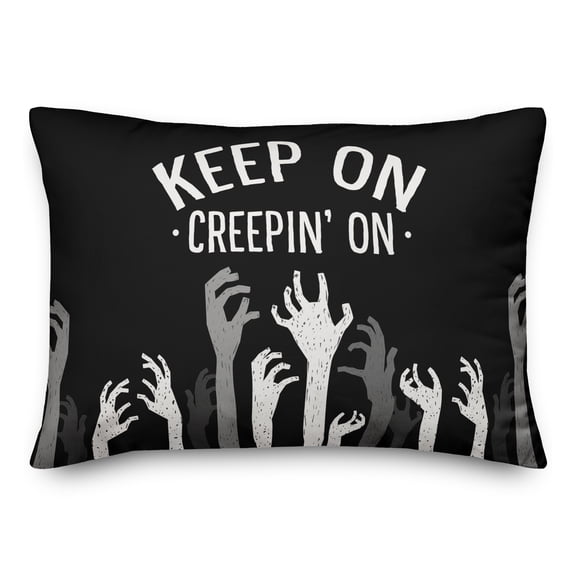 Creative Products Keep on Creepin on Zombies 14x20 Spun Poly Pillow