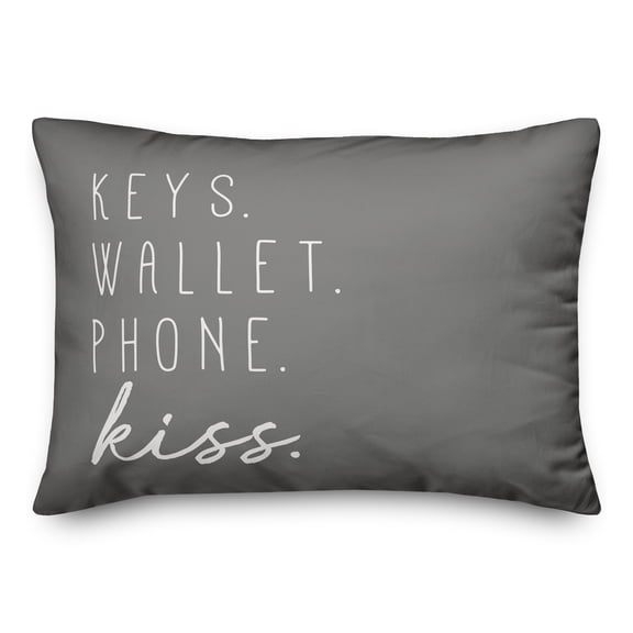 Creative Products Keys Wallet Phone Kiss 20 x 14 Spun Poly Pillow