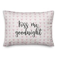 thumbnail image 1 of Creative Products Kiss Me, Goodnight in Pink Hearts Pattern 14x20 Spun Poly Pillow, 1 of 1