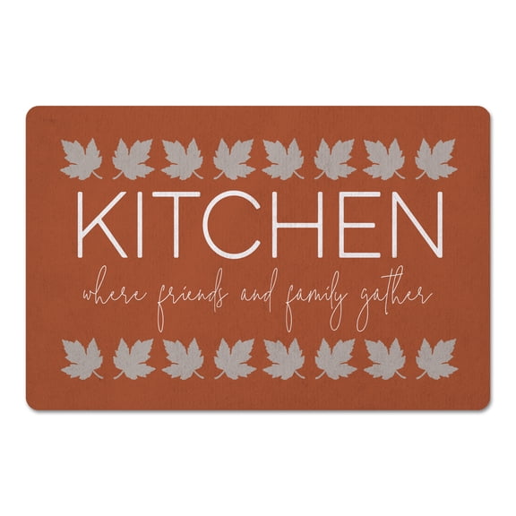 Creative Products Kitchen Friends Family Gather Orange 27x18 Floor Mat