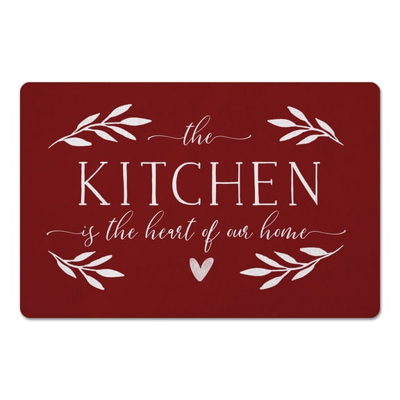Creative Products Kitchen Leaves Red 27x18 Floor Mat