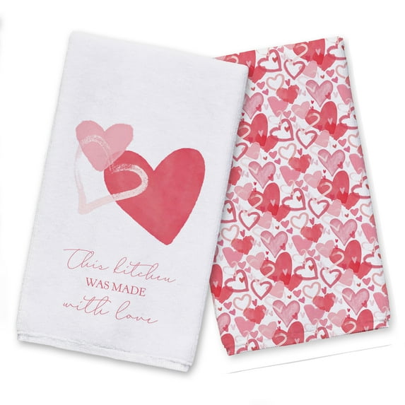 Creative Products Kitchen Made with Love 16 x 25 Tea Towel Set of 2