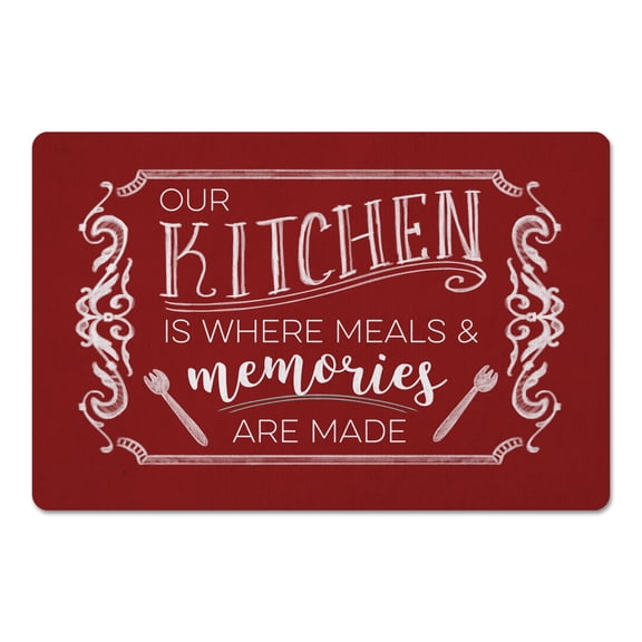 Creative Products Kitchen Meals and Memories Red 27x18 Floor Mat