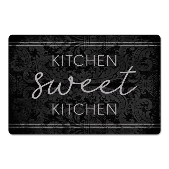 Creative Products Kitchen Sweet Kitchen Black 27x18 Floor Mat