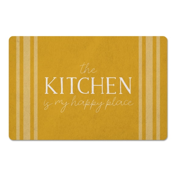 Creative Products Kitchen is my Happy Place Yellow 27x18 Floor Mat