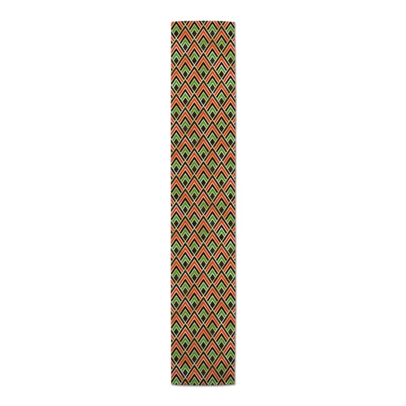 Creative Products Kwanzaa Pattern Black 16 x 90 Poly Twill Table Runner