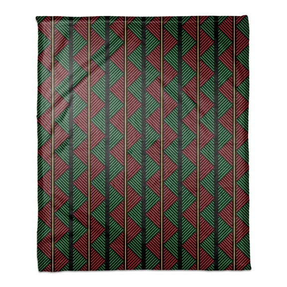 Creative Products Kwanzaa Zigzag 50 x 60 Coral Fleece Blanket