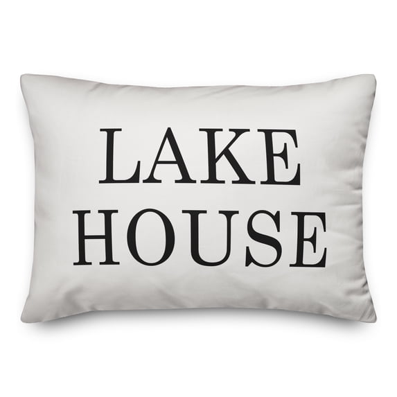Creative Products Lake House White and Black 14x20 Indoor / Outdoor Pillow