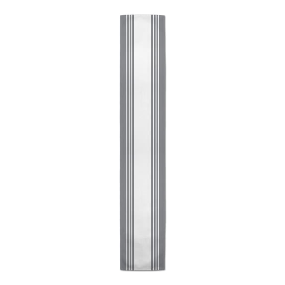 Creative Products Large Farmhouse Stripe Gray 16x72 Poly Twill Table Runner