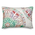 thumbnail image 1 of Creative Products Large Orange and Green Watercolor Medallion 14x20 Indoor / Outdoor Pillow, 1 of 3