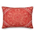 thumbnail image 1 of Creative Products Large Red and White Folk Pattern 14x20 Indoor / Outdoor Pillow, 1 of 3