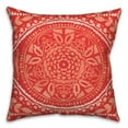 thumbnail image 1 of Creative Products Large Red and White Folk Pattern 20x20 Indoor / Outdoor Pillow, 1 of 3