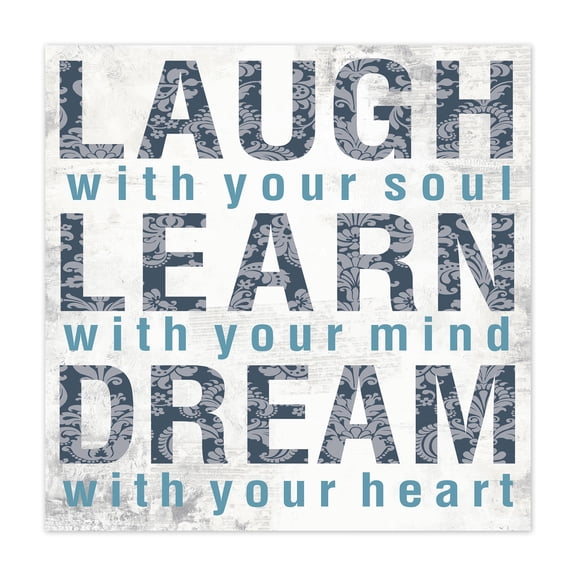 Creative Products Laugh Learn Dream 12x12 Canvas Wall Art