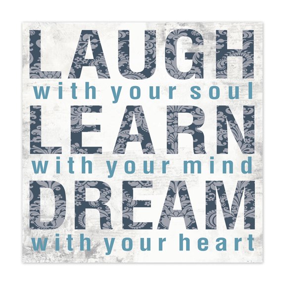 Creative Products Laugh Learn Dream 16x16 Canvas Wall Art