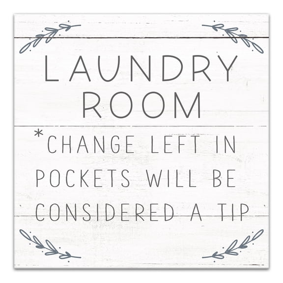 Creative Products Laundry Room Change Tip 12x12 Canvas Wall Art