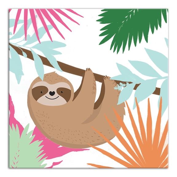 Creative Products Lazy Sloth 16 x 16 Canvas Wall Art